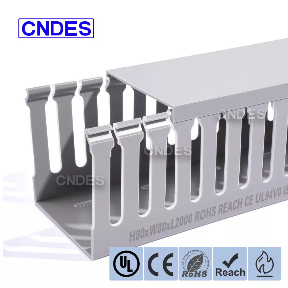 80×80 geschlitzter PVC-Schalttafel-Verdrahtungskanal