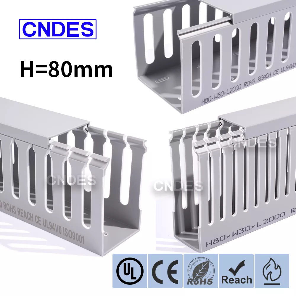 80 Höhe geschlitzter PVC-Automatisierungskabelkanal